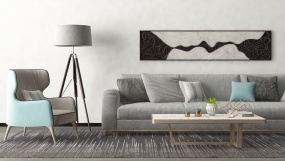 现代简约客厅装饰模型